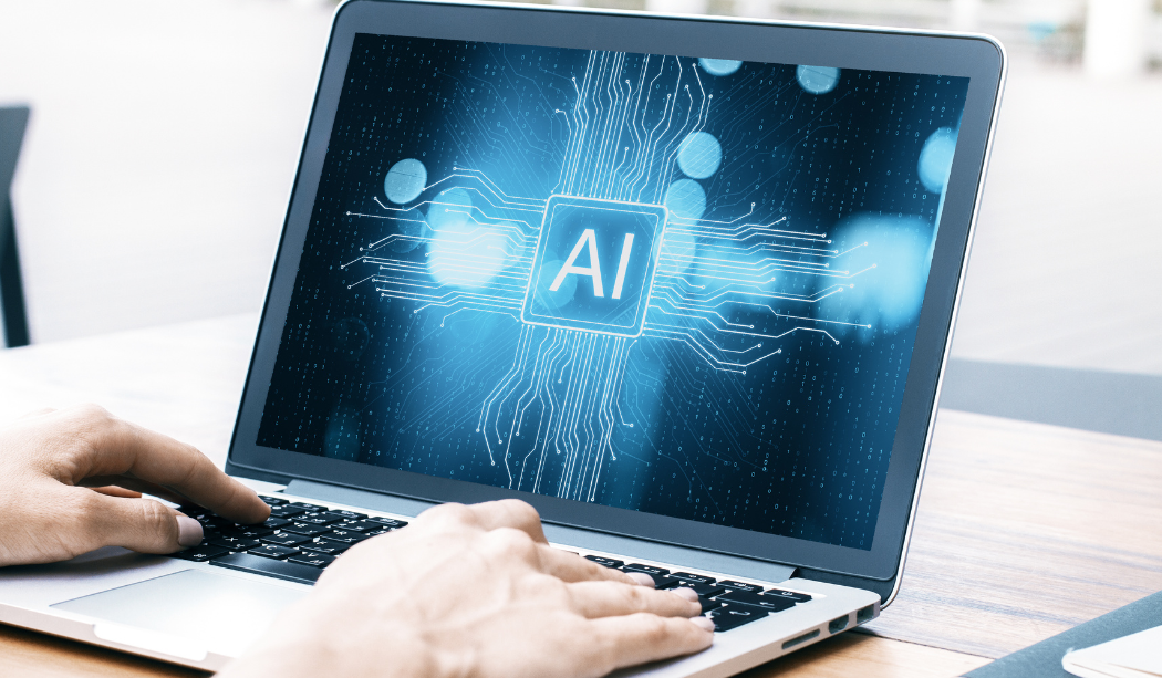 Laptop with AI for maximizing content creation with Copilot 